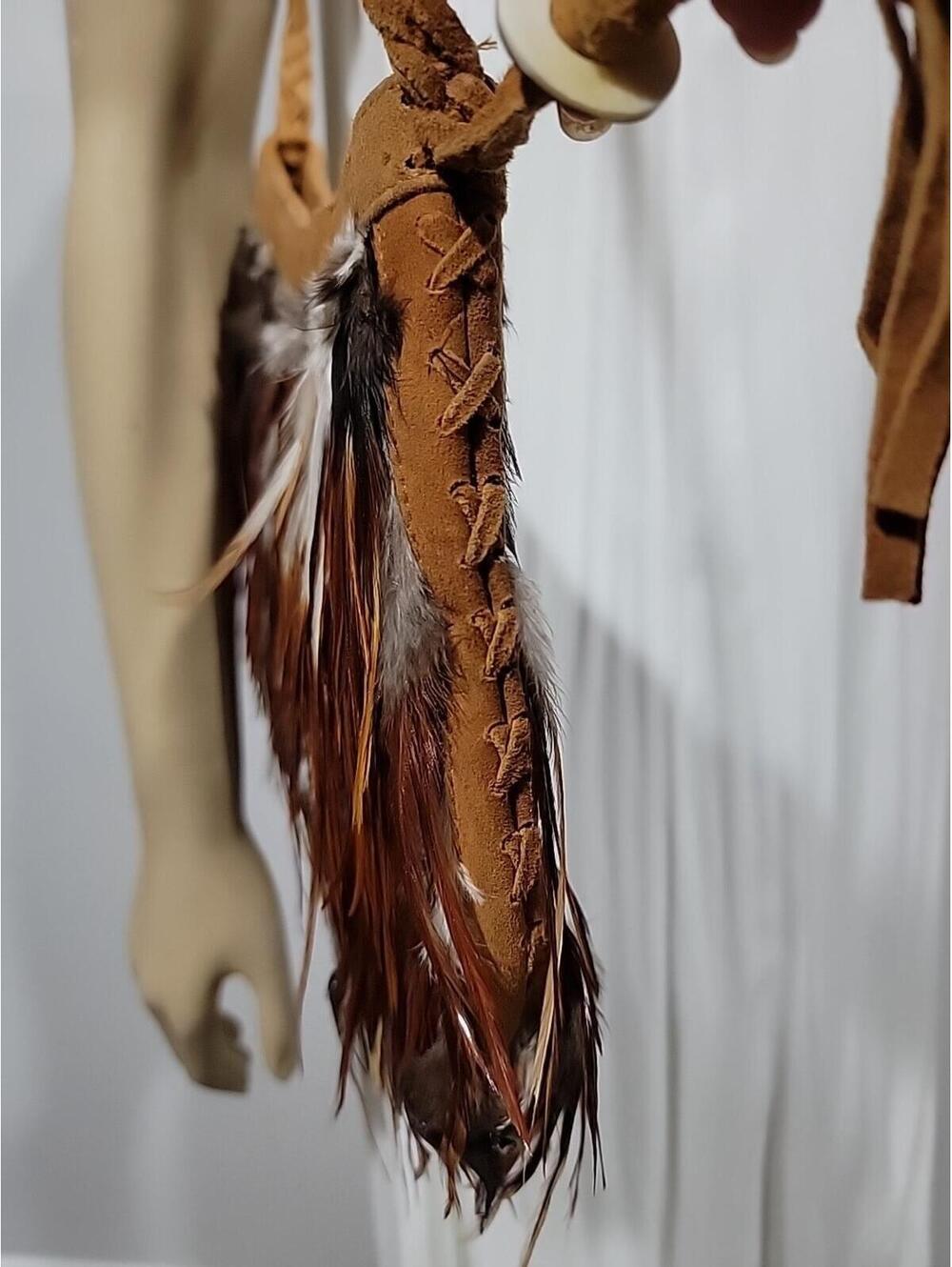 HANDMADE Tribal PEASANT FEATHER BOHO SHOULDER BAG - Picture 4 of 12